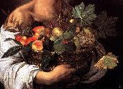 Caravaggio Boy with a Basket of Fruit (detail) fg oil