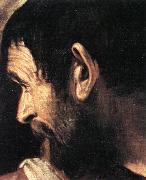 Caravaggio Supper at Emmaus (detail) d oil