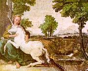 Domenichino The Maiden and the Unicorn oil painting artist