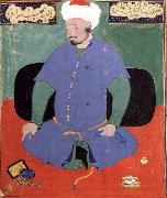 Bihzad Portrait of the Uzbek emir Shaybani Khan,seen here wearing a Sunni turban Germany oil painting artist