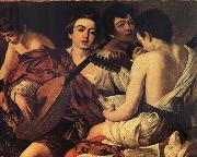Caravaggio The Musicians oil painting artist