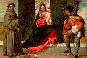 Giorgione Madonna with the Child, St Anthony of Padua and St Roch painting