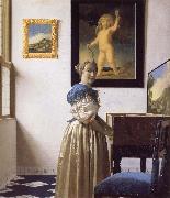 JanVermeer A Young Woman Standing at a Virginal Germany oil painting artist