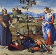 Raphael The Vision of a Knight oil