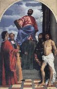 Titian St Mark with SS Cosmas,Damian,Roch and Sebastian Germany oil painting artist