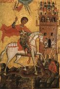 Anonymous The Miracle of St George and the Dragon painting