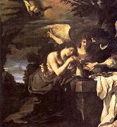 GUERCINO Magdalen and Two Angels oil