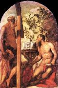 Tintoretto St Jerome and St Andrew oil