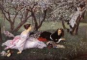 J.J.Tissot Spring oil painting on canvas