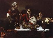 Caravaggio jesus och larjungarna i emmaus Germany oil painting artist