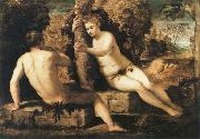 Tintoretto adam and eve oil
