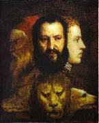 Titian The Allegory of Age Governed by Prudence is thought to depict Titian, Germany oil painting reproduction