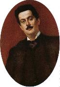 puccini painted in paris in 1899, three years after he weote his highly popular opera la boheme oil painting
