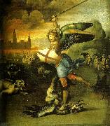 Raphael far right: st. michael oil painting on canvas