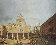 Canaletto Platz vor San Giacomo di Rialto in Venedig. oil