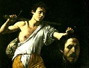 Caravaggio david med goliats huvud oil painting reproduction