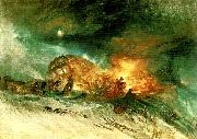 J.M.W.Turner messieurs les voyageurs on their return from italy in a snow drift upon mount tarrar oil painting on canvas