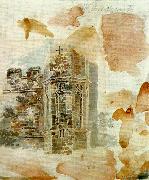 J.M.W.Turner transcription of part of rooker's battle abbey Germany oil painting artist