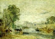 J.M.W.Turner hampton cour from the thames oil painting