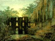 J.M.W.Turner the dormitorg and trancept of fountain's abbey-evening Germany oil painting artist
