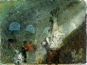 J.M.W.Turner the north gallery by moonlight painting