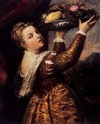 Titian Girl with a Platter of Fruit Germany oil painting artist