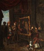 Anonymous A nobleman visits an artist in his studio Germany oil painting artist