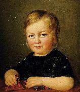 Anonymous Child playing with toy oil painting on canvas