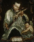 Anonymous Saint Aloysius Gonzaga with the crucifix Germany oil painting artist