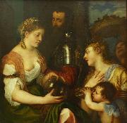 Titian Conjugal allegory  Louvre Germany oil painting artist