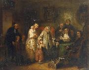 Anonymous Young widow and four children at the opening of the last will Germany oil painting artist