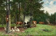 Arborelius Vallflicka med boskap Germany oil painting artist
