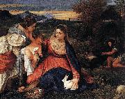 Titian Die Madonna mit dem Kaninchen Germany oil painting artist