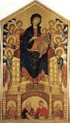 Cimabue Madonna and Child Enthroned with Eight Angels and Four Prophets oil