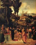 Giorgione Moses' Trial by Fire painting