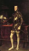 Titian Portrait of Philip II in Armor Germany oil painting artist