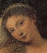 Titian Details of Venus of Urbino oil