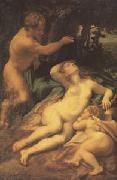 Correggio Venus,Satyr and Cupid (mk05) Germany oil painting reproduction