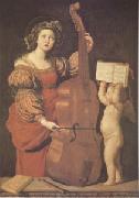Domenichino Cecilia with an angel Holding Music (mk05) oil painting picture wholesale
