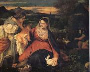 Titian The Virgin with the Rabit (mk05) Germany oil painting artist