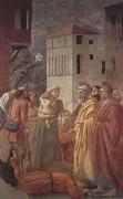 MASACCIO St Peter distributes the Goods of the Community and The Death of Ananias (mk08) oil painting artist