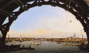 Canaletto Panorama di Londra attraverso un arcata del ponte di Westminster (mk21) Germany oil painting artist