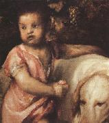 Titian The Child with the dogs (mk33) Germany oil painting reproduction
