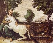 Domenichino The Maiden and the Unicorn oil painting artist