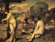 Giorgione Concert Champetre painting