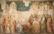 Giotto The Raising of Drusiana,Cappella Peruzzi oil painting on canvas