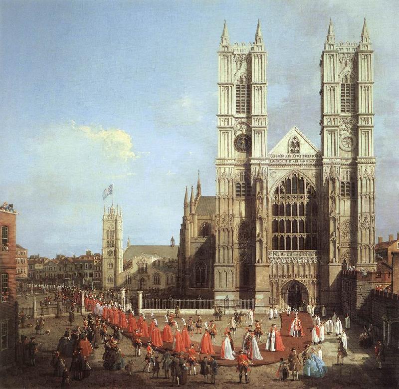 Canaletto London: Westminster Abbey, with a Procession of Knights of the Bath  f Germany oil painting art