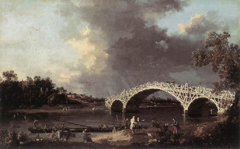 Canaletto Old Walton Bridge ff Germany oil painting art
