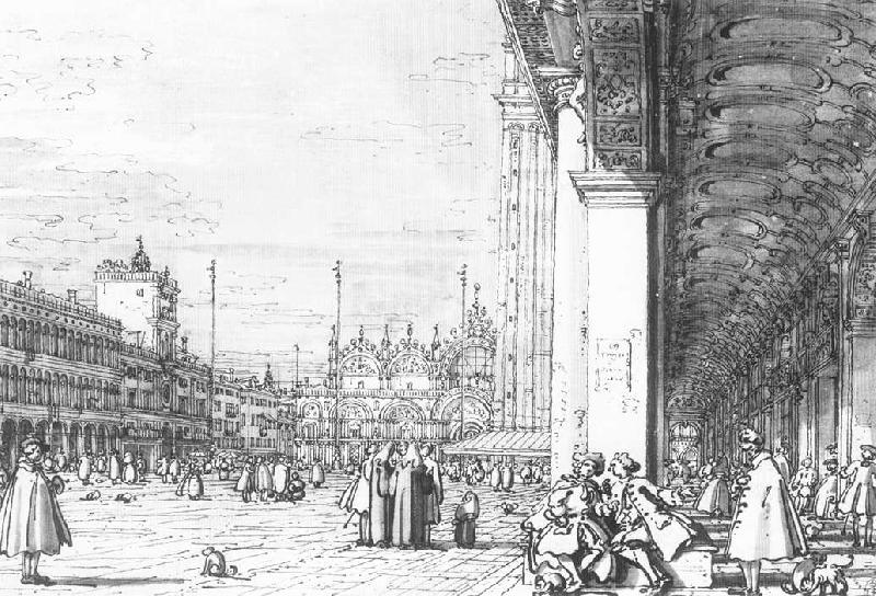 Canaletto Piazza San Marco: Looking East from the South West Corner  dfd oil painting image