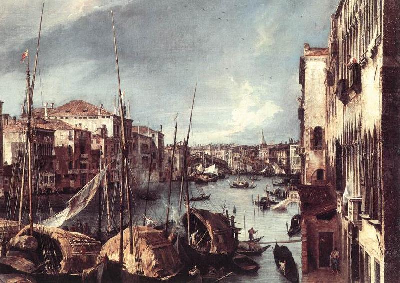 Canaletto The Grand Canal with the Rialto Bridge in the Background (detail) Germany oil painting art